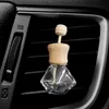 Car Perfume Bottles Empty With Clip Wood Stick Essential Oils Diffusers Air Conditioner Vent Clips Automobile Air Freshener Glass Bottle Cars Decorations GC1129