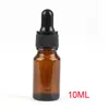 10ml Amber Glass Dropper Bottle Refillable Tea Tree Oil Essential Aromatherapy Perfume Container Pipette Refillable Bottles