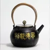 Garrafas de água 1.2L japonês Bule de ferro fundido de alta qualidade Fogão de indução Chaleira com filtro Bule de chá Oolong QingJi pote, timbo, flor de pêra simples mas elegante