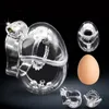 Beauty Items Egg Shape Fully Restraint Male Chastity Cage Lock Devices With Thorn Ring Scrotum Ball Stretcher Penis Lock sexy Toys For Men