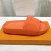 Premiumkvalitet Märke Pool Kudde Comfort Womens Slippers Sandaler för par präglade PVC Summer Slides 6Colors EU35-45