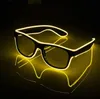 Świąteczna dekoracja LED Świecające okulary El Wire Luminous Party-Glasses Oczoce na urodziny Halloween przyjęte przyjęcie Dostawca dekoracyjny