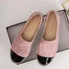 Espadrilles Loafers Elbise Ayakkabı% 100 Deri Kadın Ayakkabı Luxe Cap Tepe Kapitone Saf El Dikiş Kadın Daireleri Lüks Top Quilty Spring Boyut 34-42 Ccity