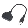 USB SATA -kablar USB3.0 till SATA -adapter Datorkabelanslutningar Stöd 2,5 tum SSD HDD -hårddiskdisk