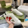 Designer Casual Dress Shoes Itali￫ Box Ace Sneakers Bee Snake Leather Borduurde zwarte mannen Tiger Chaussures Interlocking White Shoe Sports Trainers Maat 35-45