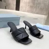 Designer Sandals Women High Heels Summer Leather flat Slippers Comfort Walking Sandal Sexy Party Slipper With Box 35-43