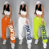 Pantalon de sport américain rétro avec lettres imprimées, tendance hip-hop, décontracté, danse, jazz, performance, ample, 220325