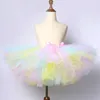 Pastel Unicorn Tutu Skirt for Baby Girls Dance Tutus Kids Tulle Skirts for Birthday Year Costume Toddler Outfits 3M-14 Years 220423