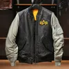Mens Cotton Jackets Casual Casual pele de cabra Alpha Jackets Baseball Uniform Uniform Casacos