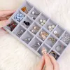 Storage Boxes & Bins Velvet Jewelry Display Tray Case S Stackable Exquisite Jewellery Holder Portable Ring Earrings Necklace Organizer Box