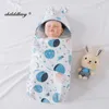Filtar Svadlande sommar baby sovsäckar med öron höstfödd kuvert kokong wrap swaddle mjuk sängkläder bomull spädbarn sömn filt 0