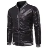 Men's Jackets Sequin Basic Jacket Coat Men Performance Gold Night Club Mens Wear Clothes Zip Up Fashion Spring Autumn Outerwear MenMen's