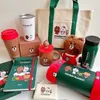 Korea Południowa Starbucks Cup 2021 Brown Bear Kenny Rabbit Line CO Marked Mark Staliers Steel Thermos Cup