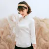 Abbigliamento etnico Taglie forti Cheongsam Top Cappotto alla coreana tradizionale cinese Camicia stile raso morbido Camicetta sottile in cotone primaverile