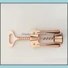 Openers Kitchen Tools Kitchen Dining Bar Home Garden 30Pcs Rose Gold Sier Wing Corkscrew Wine Opener Bottle Zinc Al Dh8Tc