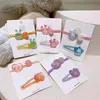 2 pezzi nuova dolce ragazza carina trasparente colore gelatina cartone animato coniglio stella elastico accessori per capelli con clip BB per bambini