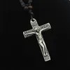 Schmuck Großhandel 12pcs/Los Imitation Yak Knochen geschnitzt Jesus Anhänger Halsketten Amulett XL1255974988