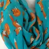 Fashion Fox Infinity Scarf Animal Kleine sjaals in lange tan sjaals panda dames halsdoek