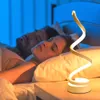 Lámparas de mesa para el hogar, iluminación curvada de hierro acrílico para escritorio, luz de Espiral de LED moderna para dormitorio, sala de estar, luz de noche junto a la cama