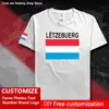 Luxembourg Luxembourgeois T-shirt Personnalisé Jersey Fans DIY Nom Numéro Marque De Mode Hip Hop Lâche Casual T-shirt Luxembourg 220616