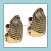 Coppers Brass Sewing Thimble Finger Protector Metal Shield Pin Needlework Quilting Stitch Craft Accessories Ood5665 Drop Delivery 2021 Tools