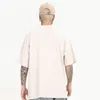 Летняя буква печати винтажная футболка для мужчин Tees Hip Hop High Street Casual Fit Fit Fit E585