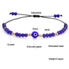 Handgemachte Schmuck Geschenke Geflochtene Stränge Seil Kette Bunte Kristall Perlen Armbänder Für Frauen Evil Blue Eye Freundschaft Armbänder DLH878