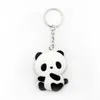 Panda Llaveros PVC Silicona Llavero de dibujos animados Colgante Regalo creativo Llavero Llavero 6 estilos