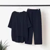 Pantaloni da donna a due pezzi larghi maniche corte anti-pilling set di t-shirt da donna di tipo allentato abiti femminili da donna