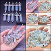 Charms Glass Opal Stone Hexagonal Pillar Point Chakra Pendant Fashion Acc For Earrings Necklace Jewelry Makin Mjfashi Mjfashion Dhuis