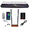 Çok fonksiyonlu ortam masa lambası Bluetooth Müzik Aktif LED Masa Lambası Gece Işığı USB 5V Magic Renk RGB Strip Telefon Tutucu H220423