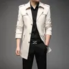 Trenchs de hommes Manteaux Printemps Hommes Mode Angleterre Style Long Mens Casual Vestes d'extérieur Coupe-vent Marque Vêtements Nice Viol22