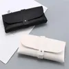 Retro Simple Glasses Bag Soft Leather Case Ins Girl Portable Sun Sunglass Storage Bags Anti-pressure