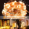 Strings Fairy Lights String Copper Wire 8Mode Remote Control Timing Battery Outdoor Lamp för Garden Party Christmas Holiday Decoled Ledled L