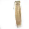 Top Quality 100% Natural Brazilian Remy hair Wrap Ponytail Horsetail Clips in/on Human Hair Extension Straight wave 100g