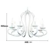 Lampes suspendues Nordic American Coutry Style Bougie Moderne Lustre Luminaires Vintage Blanc / Noir En Fer Forgé Maison E14Pendant