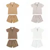 Kids Designer Kleding Jongens Zomer Kleding Sets Kind Mode Korte Mouw Polo Shirts Broek Suits Pure Katoenen T-shirts Shorts Casual Outfits B8044