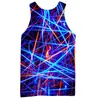 Mavi Çizgiler Tank Top Erkekler Için 3D Baskı Psychedelic Kolsuz Desen Üst Grafik Yelek Streetwear Yenilik Hip Hop Tees 220421