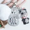 オーナメントバッグケースPorta Chave Purse Llave Holder Diamond Studded Car Key Case Pendant Cute Creative Universal Key Chain