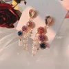 Dangle Chandelier 2022 New Arrival Alloy Strendy Heart Women Dangly أقراط غير متماثلة Love Cherry Earrings Moderps Jewelry المجوهرات