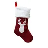 46cm bas de noël chaussettes suspendues noël rustique personnalisé noël flocon de neige décorations fête de famille vacances fournitures P0829