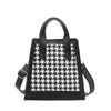 Borse da sera Borsa a tracolla con stampa pied de poule in stoffa Moda Donna Casual Borsette femminili a tracolla per donnaSera