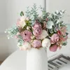 Decorative Flowers & Wreaths Practical Artificial Rose Flower UV-resistant Realistic Long Stem Floral Arrangement FlowerDecorative