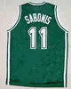 Xflsp #11 Arvydas Sabonis Zalgiris Kaunas Retro Classic Basketball-Trikot, Herren-Stickerei, genäht, individuell mit beliebiger Nummer und Namen