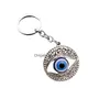 Nyckelringar Fashion Jewelry Turkish Symbol Evil Eye Ring Vintage Blue Keychain Drop Delivery DHOFS