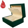 Factory Watch Boxes Fornecedor Marca de luxo Green Wooden Watch Box for Rolex Papers Cartão Casos de Pedra de Pedra de Pulse