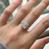 Luxury Fashion love designer ring Fedi nuziali Classic Square 5A Cubic Zirconia anello per donna Con scatola Fidanzamento Proponi Gioielli con diamanti Amico Regalo Taglia 5-9