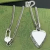 Collier pendentif coeur d'amour Vintage de styliste, modèle de collier plaqué argent de haute qualité pour Couple, fourniture de bijoux à la mode