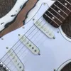 Relic ST electric guitar, rosewood fingerboard, chrome hardware, 3 pickups, tremolo bridge, white colour, solid mahogany guitar