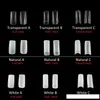 Fałszywy paznokci 100 sztuk półkryty pełnokładnikowe francuskie wskazówki Naturalne / Przezroczysty akrylowy żel UV Manicure